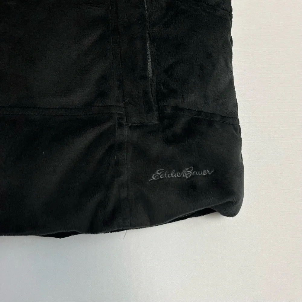 Eddie Bauer Vest Women Sz M Black Velvet Premium Goose Down Outdoor Hiking Y2K - Picture 6 of 10